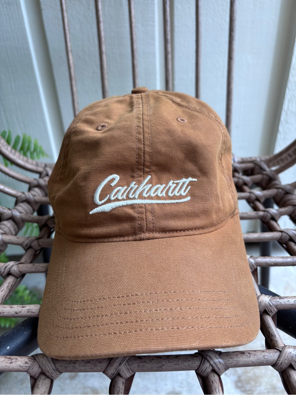 Carhartt Brown Baseball Cap with White Script Logo